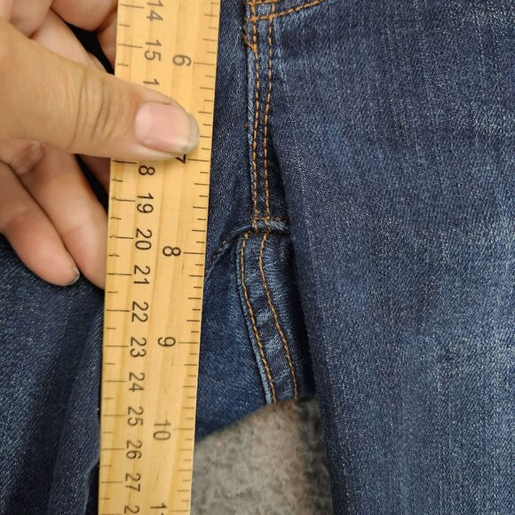 GAP Jeans Womens 27 Always Skinny Dark Blue Distressed Stretch - Picture 6 of 13